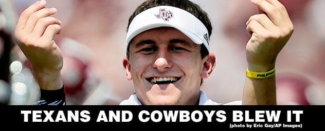 Marketing Heroes in College Station, TX - Image of Texans and Cowboys Blow It